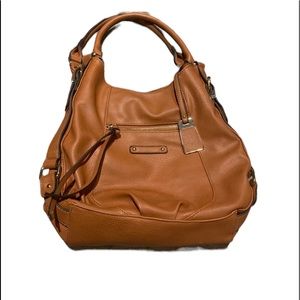 Brown zippered purse